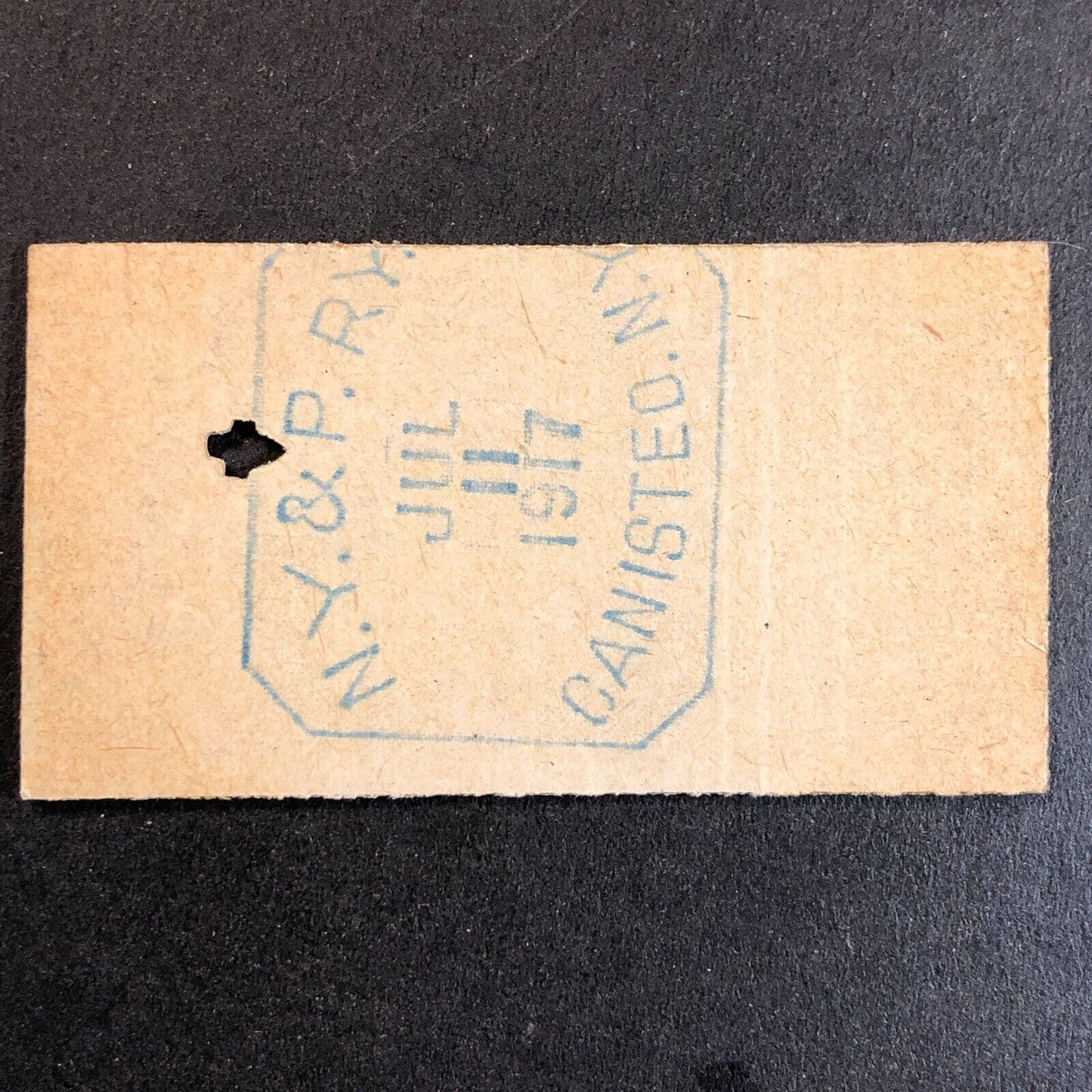 New York & Pennsylvania Railroad July 11 1917 Whitesville, NY Ticket #18244