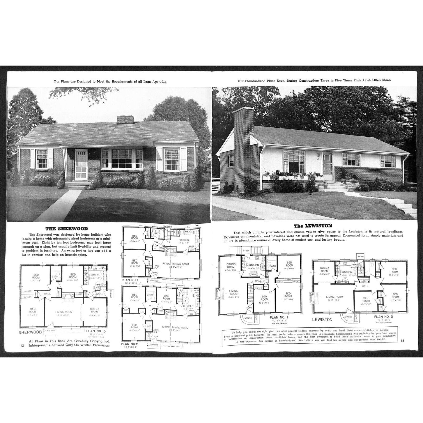 "Homes of Today and Tomorrow" Standard Homes Co. Plans Wash., DC 1955 30pp