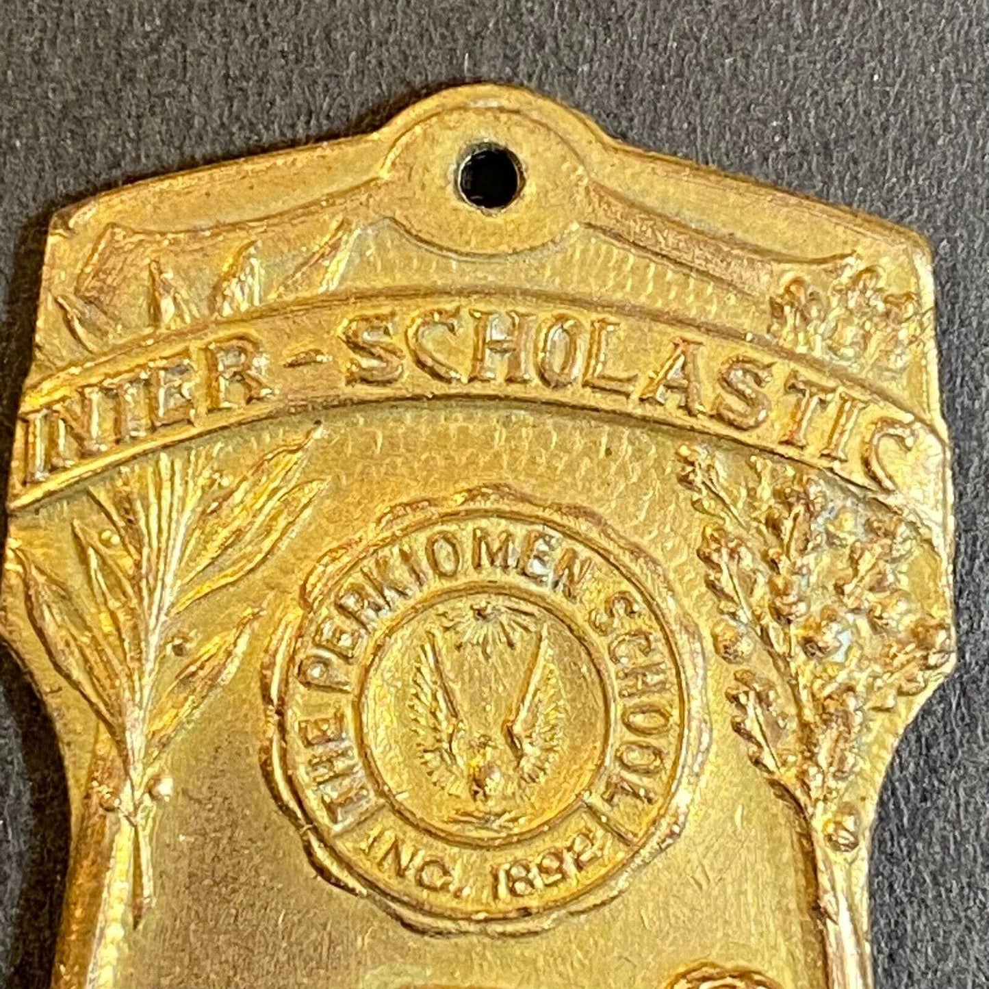 The Perkiomen School Inter-Scholastic Field Meet Medal Pendant 42mm c1920's-40?