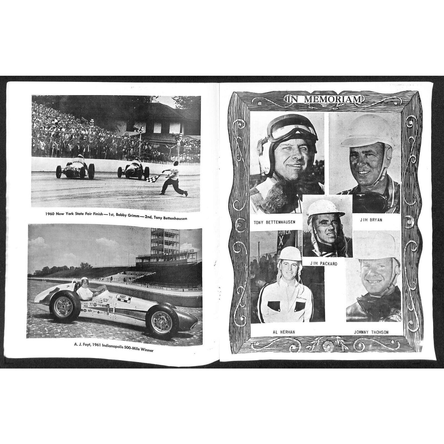 New York State Fair Auto Racing Program Stock Car Sept. 1961 24pp Scarce