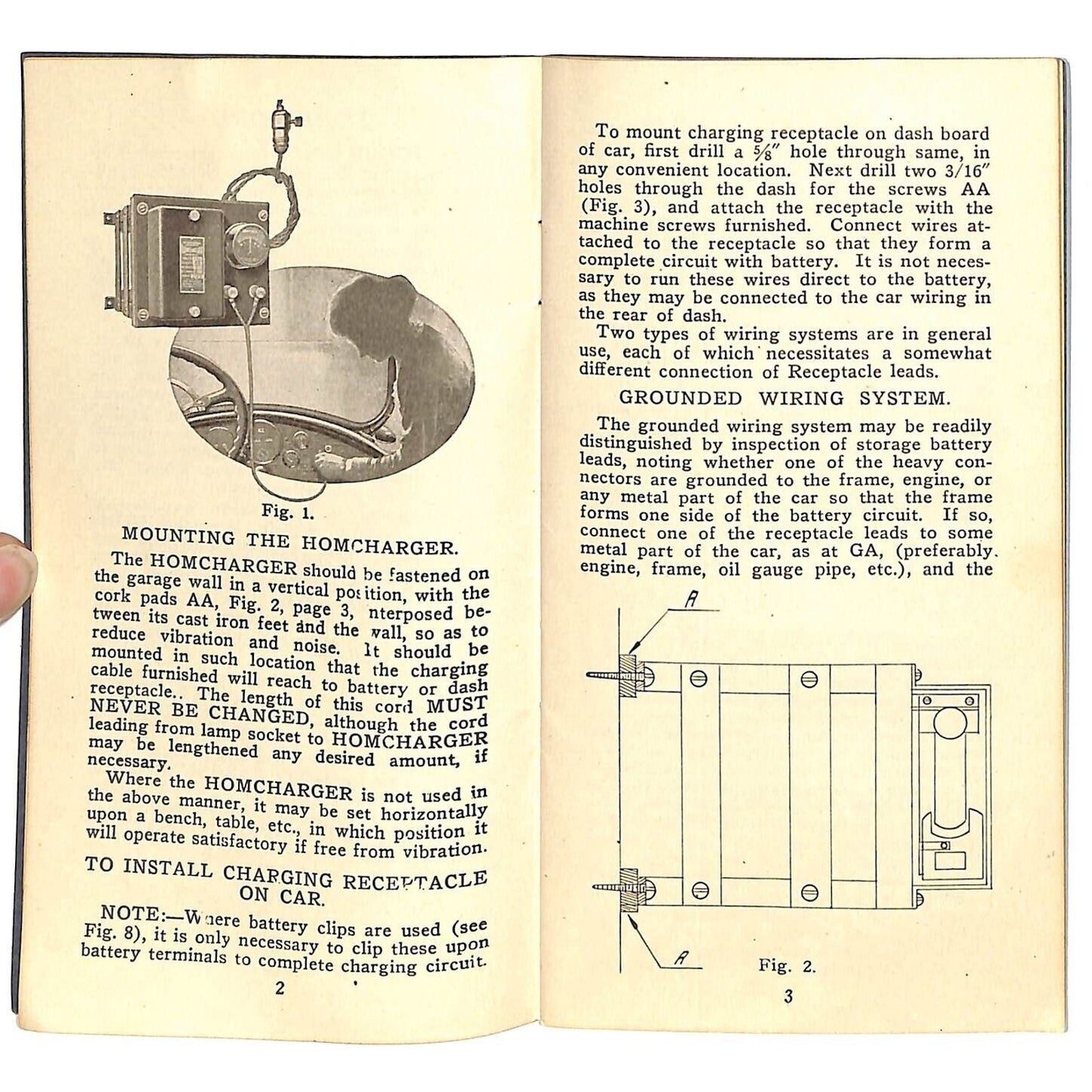1921 Automatic Electrical Devices Co. Homcharger Instruction Booklet 27pp VGC