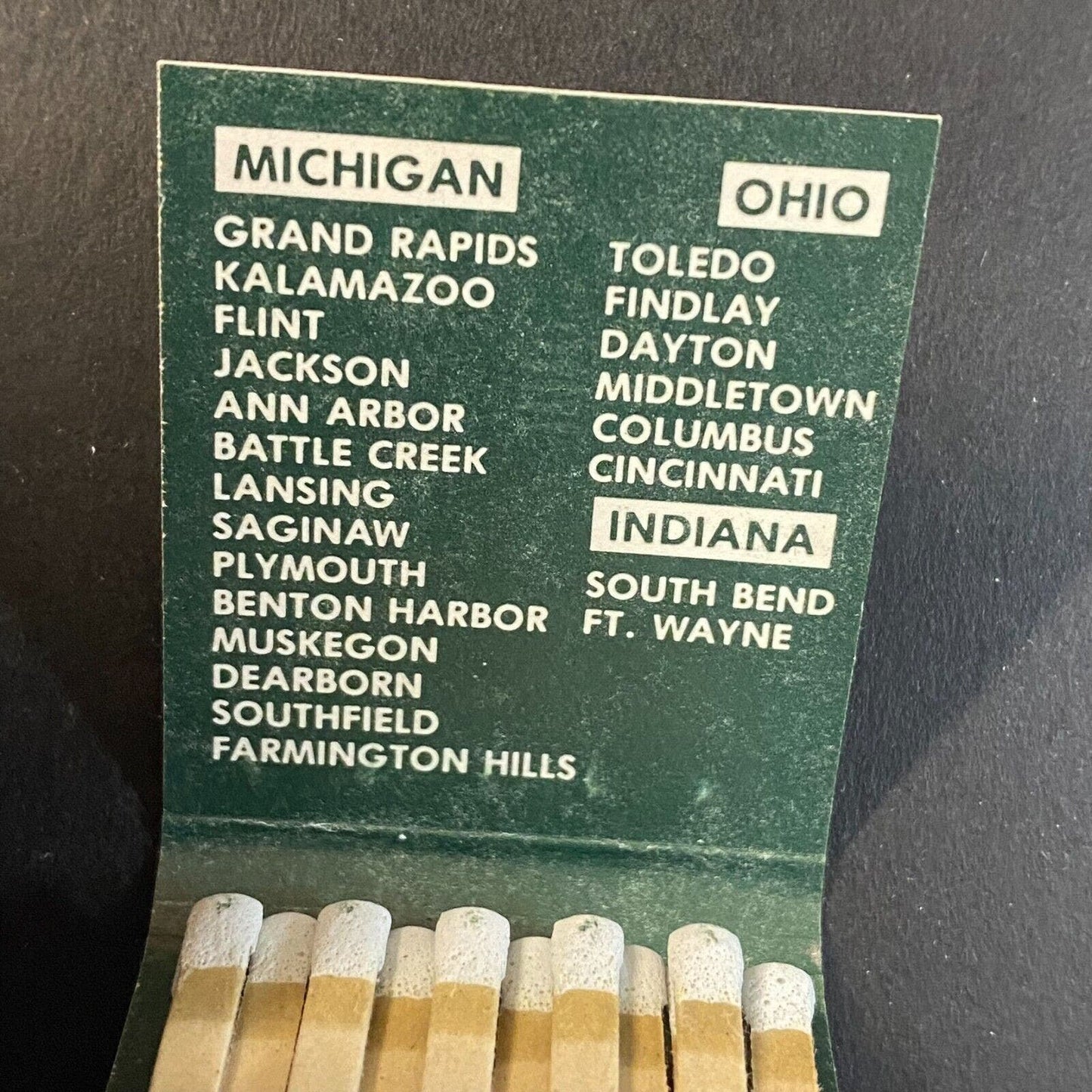 Bill Knapp's Restaurants Ohio Michigan Full Matchbook c1974-80's VGC
