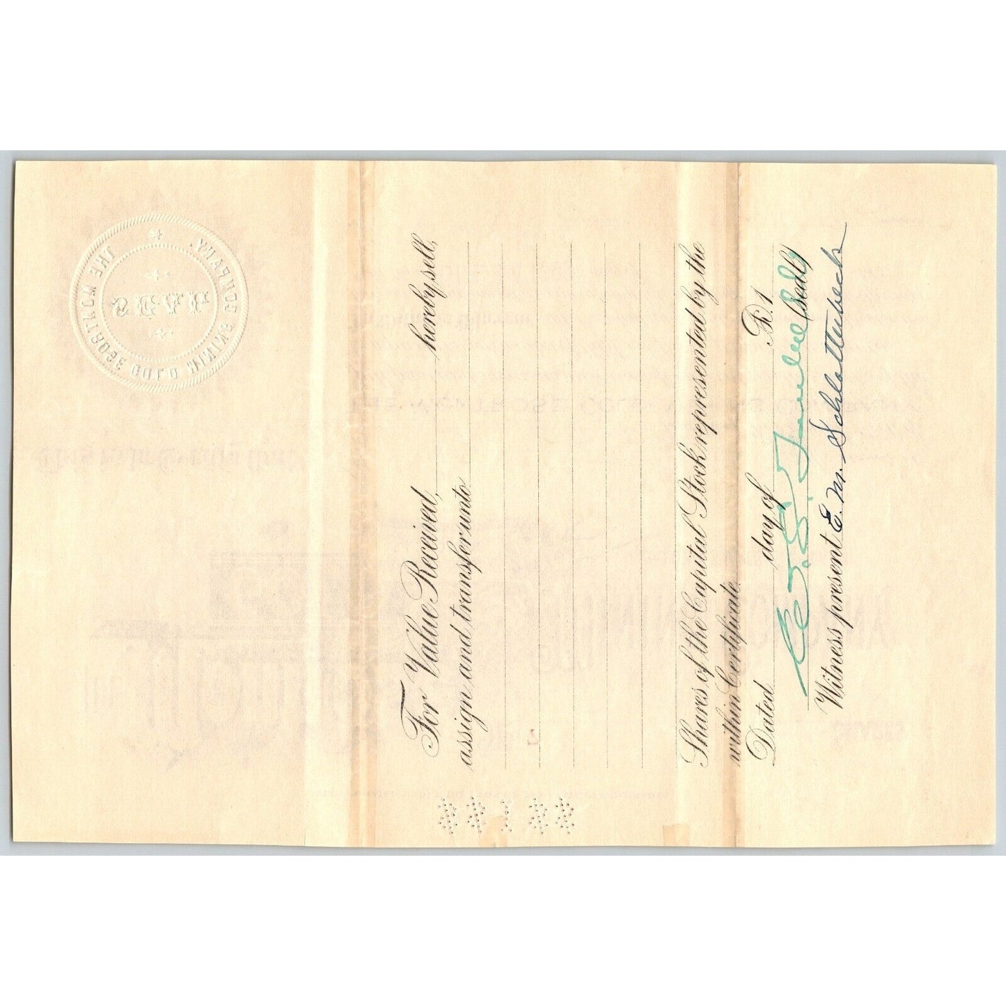 Montrose Gold Mining Co. 1899 Stock Certificate Cripple Creek District #7