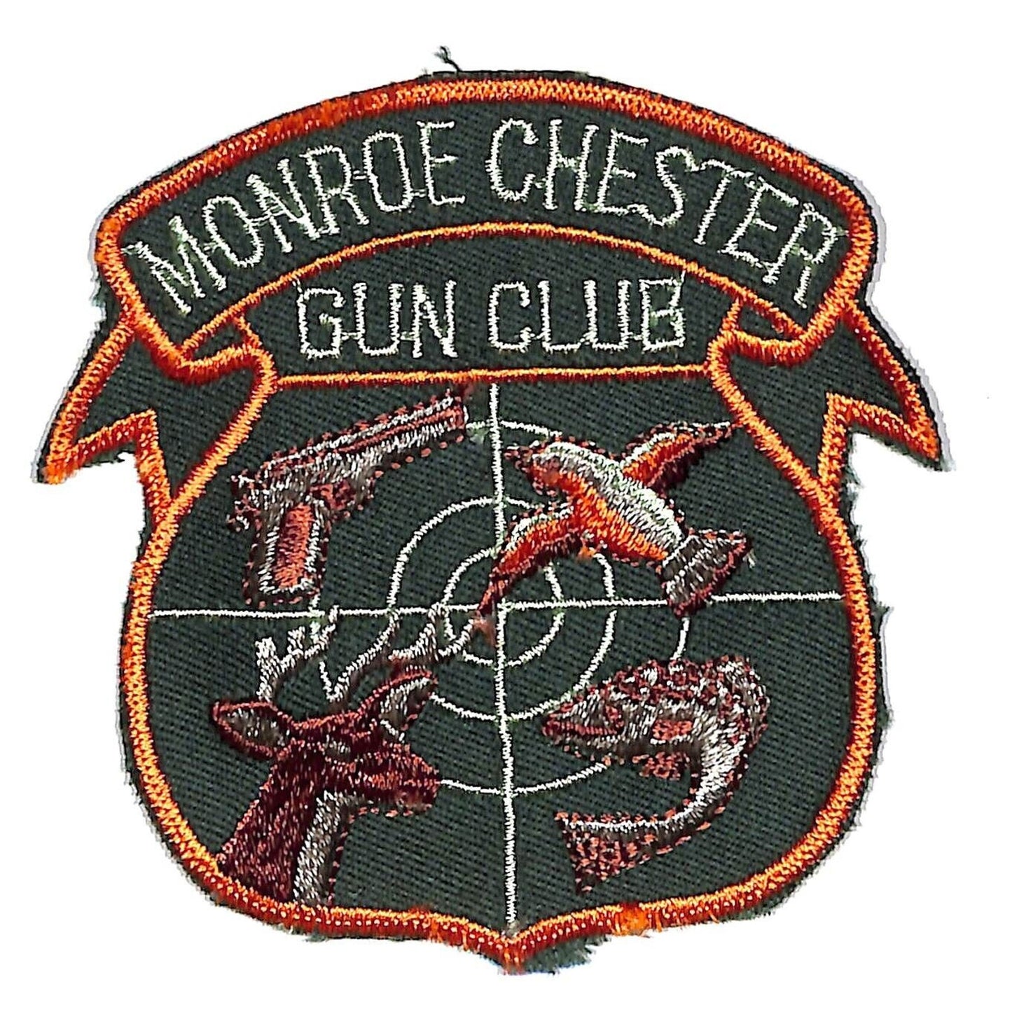 Monroe Chester Gun Club Vintage Emb. Patch 3 3/4" c1970's-80s Hunting NOS VGC