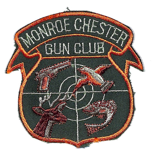 Monroe Chester Gun Club Vintage Emb. Patch 3 3/4" c1970's-80s Hunting NOS VGC