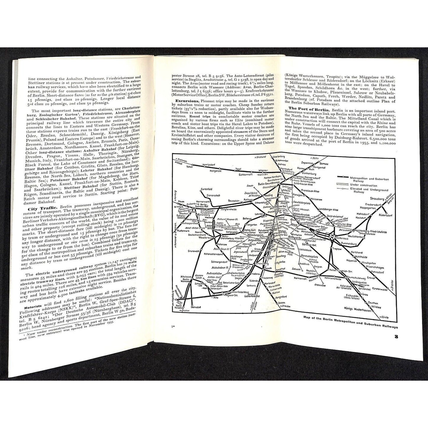 1930's Germany Berlin, Potsdam Travel Brochure 32pp w/ 15" x 17" FO Map
