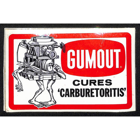Gumout "Cures Carburetoritis" Original c1974 High Gloss Finish Anthropomorphic