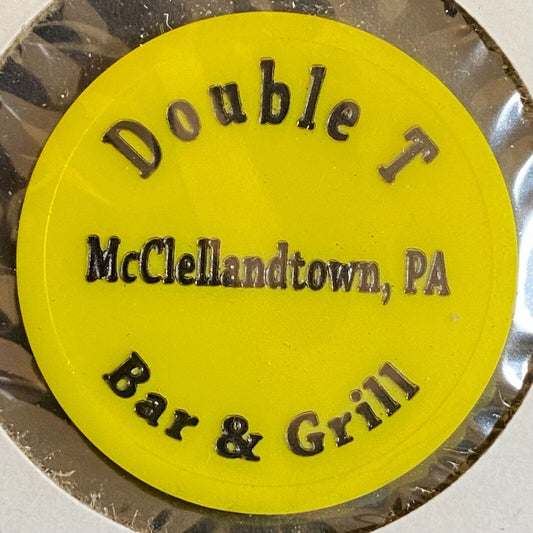 McClelland, PA Double T Bar Grill c1990's? Plastic Token G/F One Small Draft