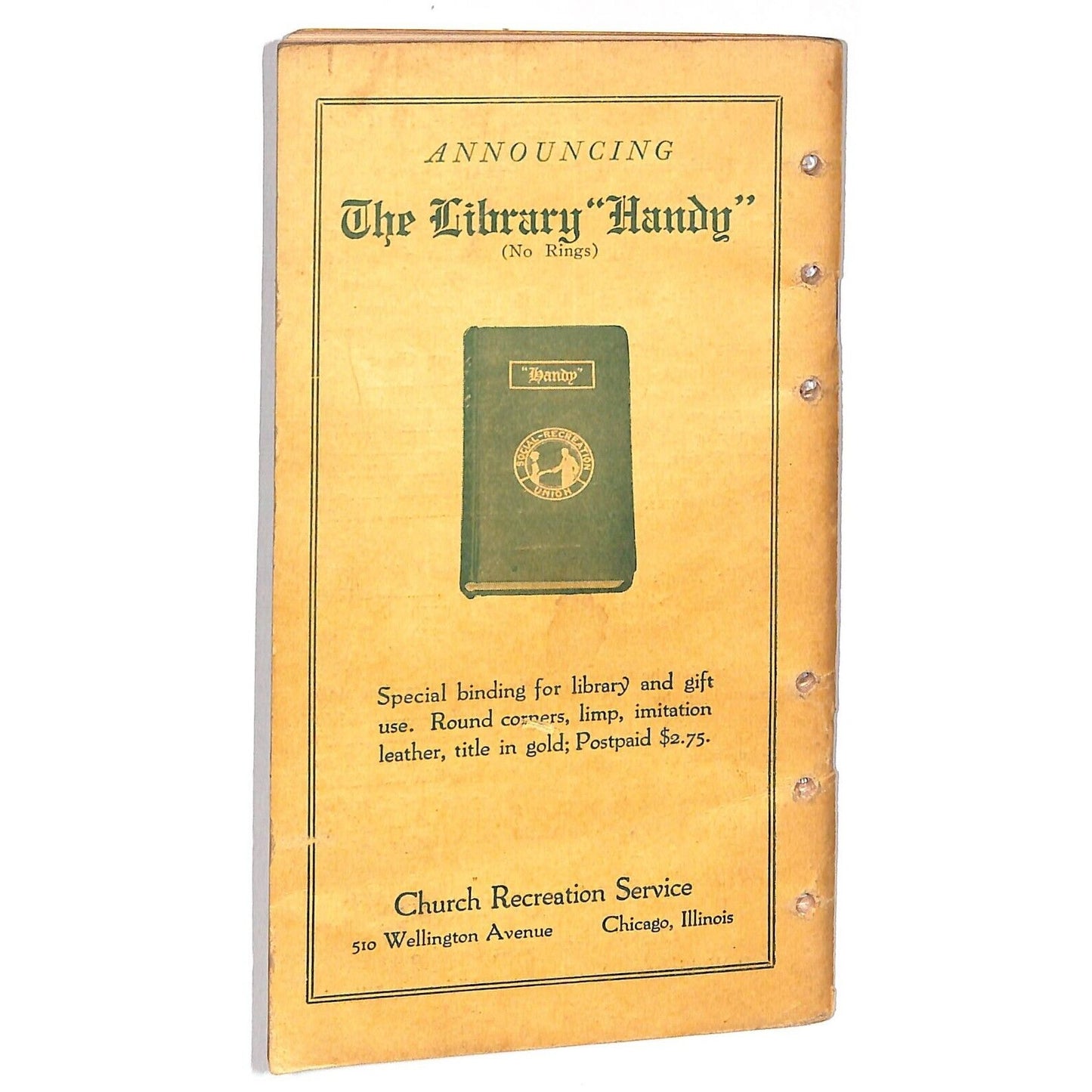 1928 Church Recreation Service Chicago "The Kit" Outdoor Activities Booklet 48pp
