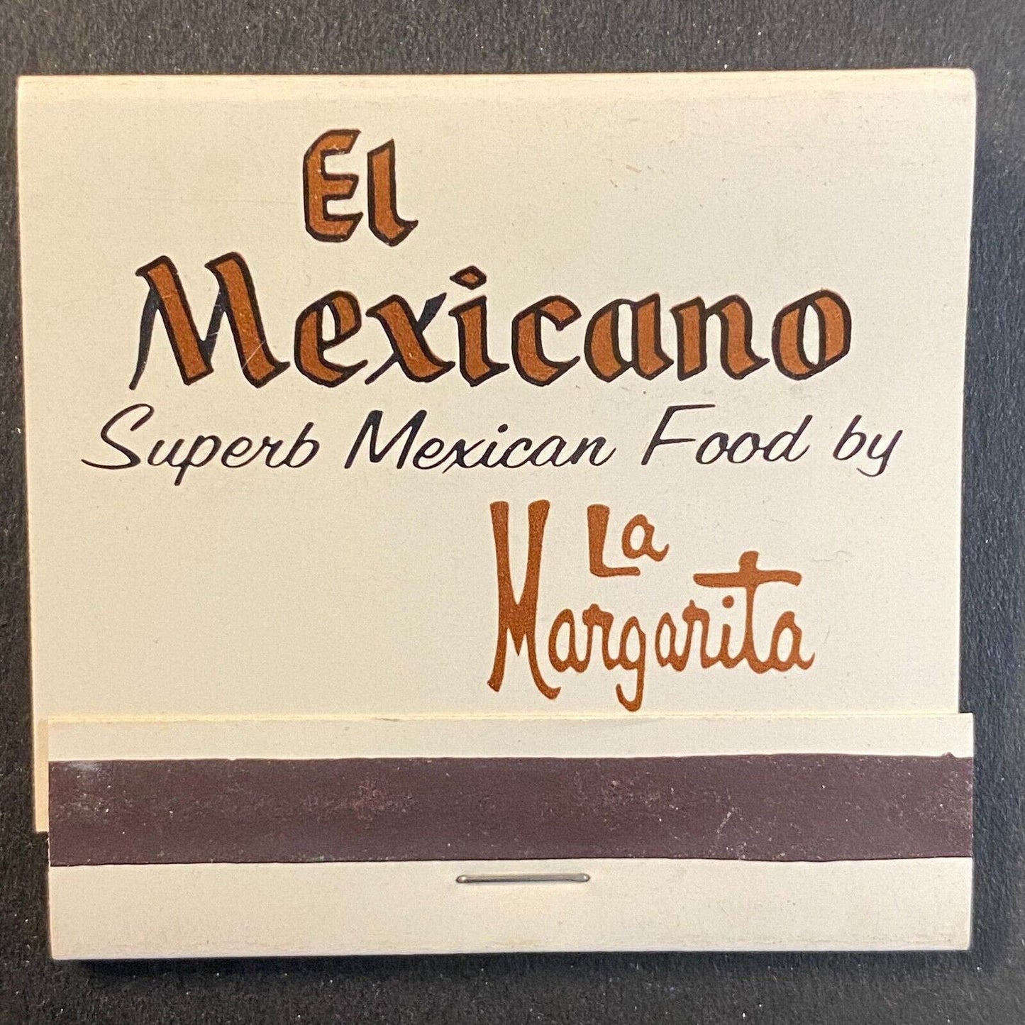 El Mexicano Restaurant Chicago Full Matchbook c1965-73 Scarce