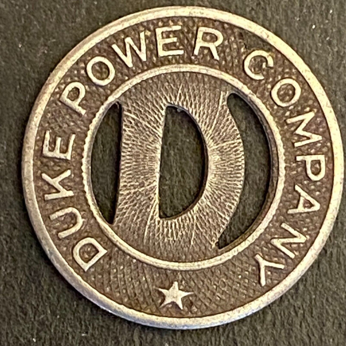 Duke Power Company (Durham, NC) G/F One Fare Transit Token 16mm (#3)