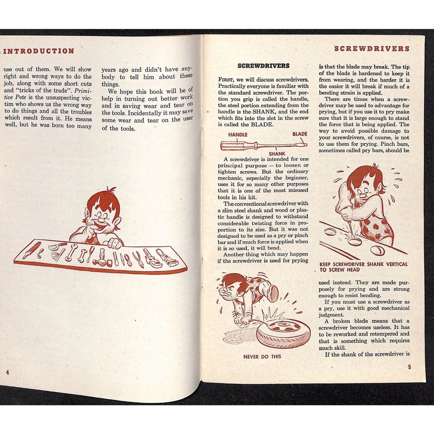 General Motors 1945 "The ABC's of Hand Tools" Booklet 45pp VGC