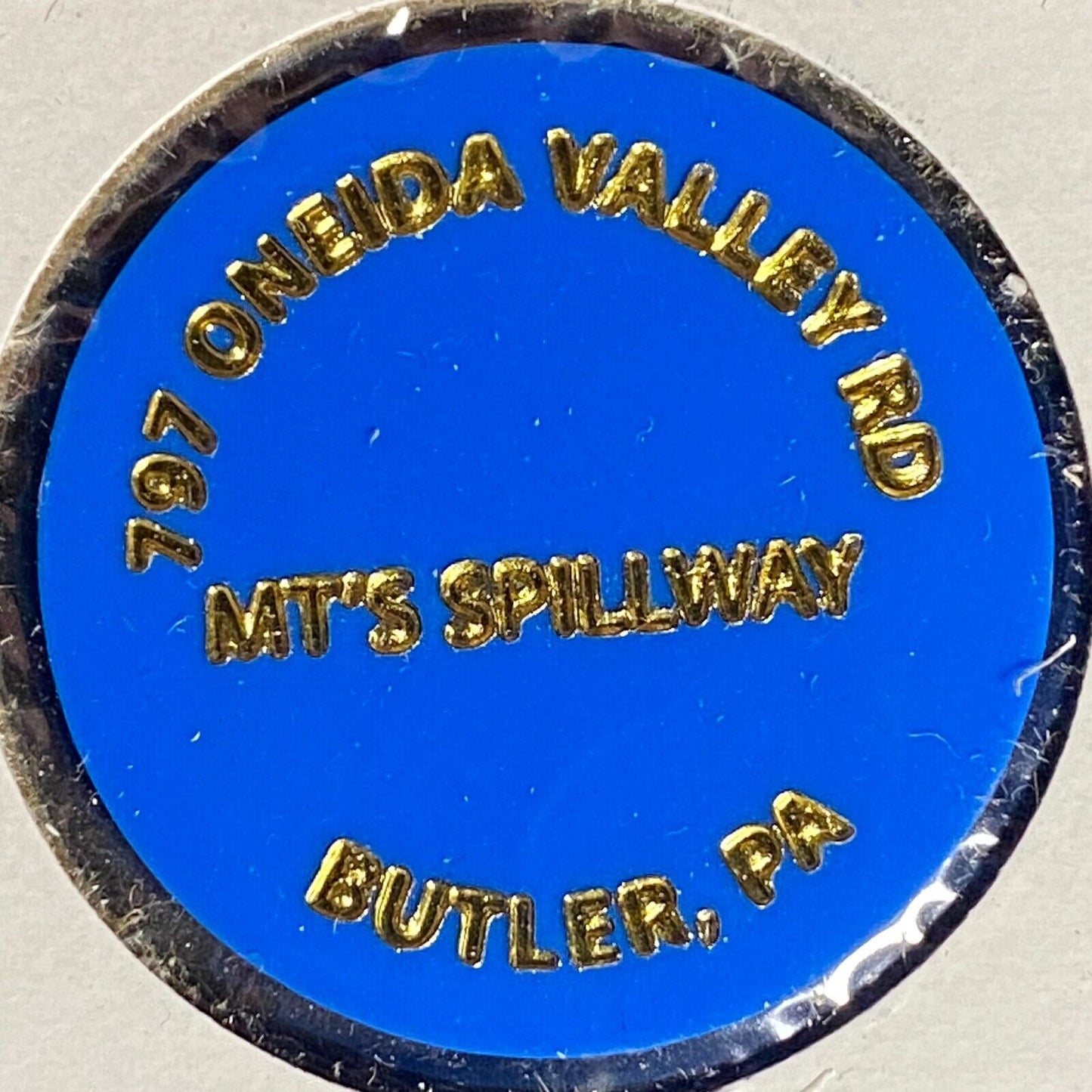 Butler, PA MT's Spillway Plastic Token G/F One Draft Beer