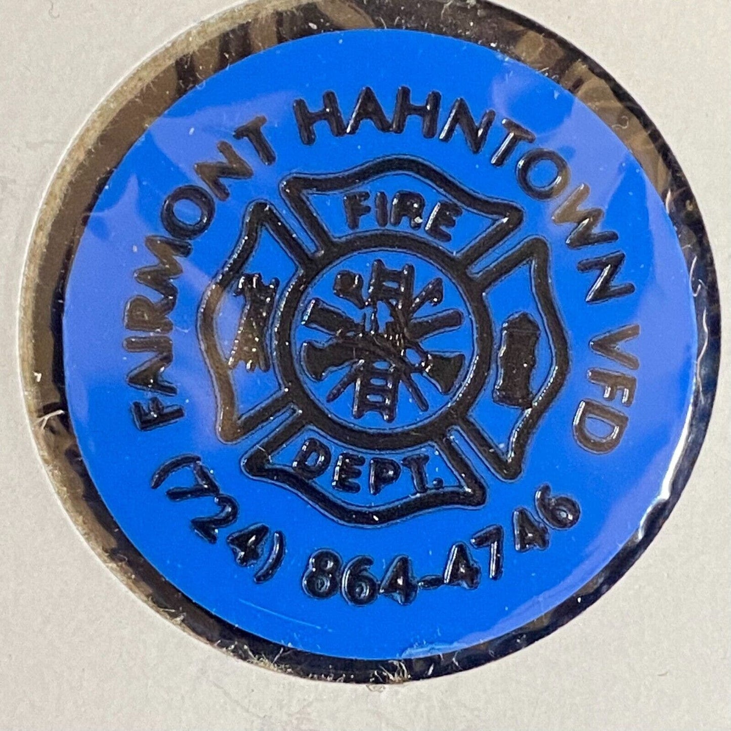 Irwin, PA Fairmont Hahntown VFD c1970's-80's Plastic "Mixed Drink or Shot" Token