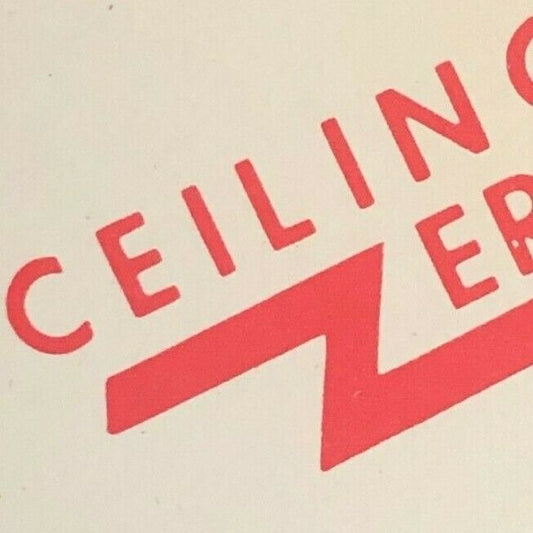 Northbrook, ILL Zero Ceiling Restaurant c1970's-80's Full Matchbook