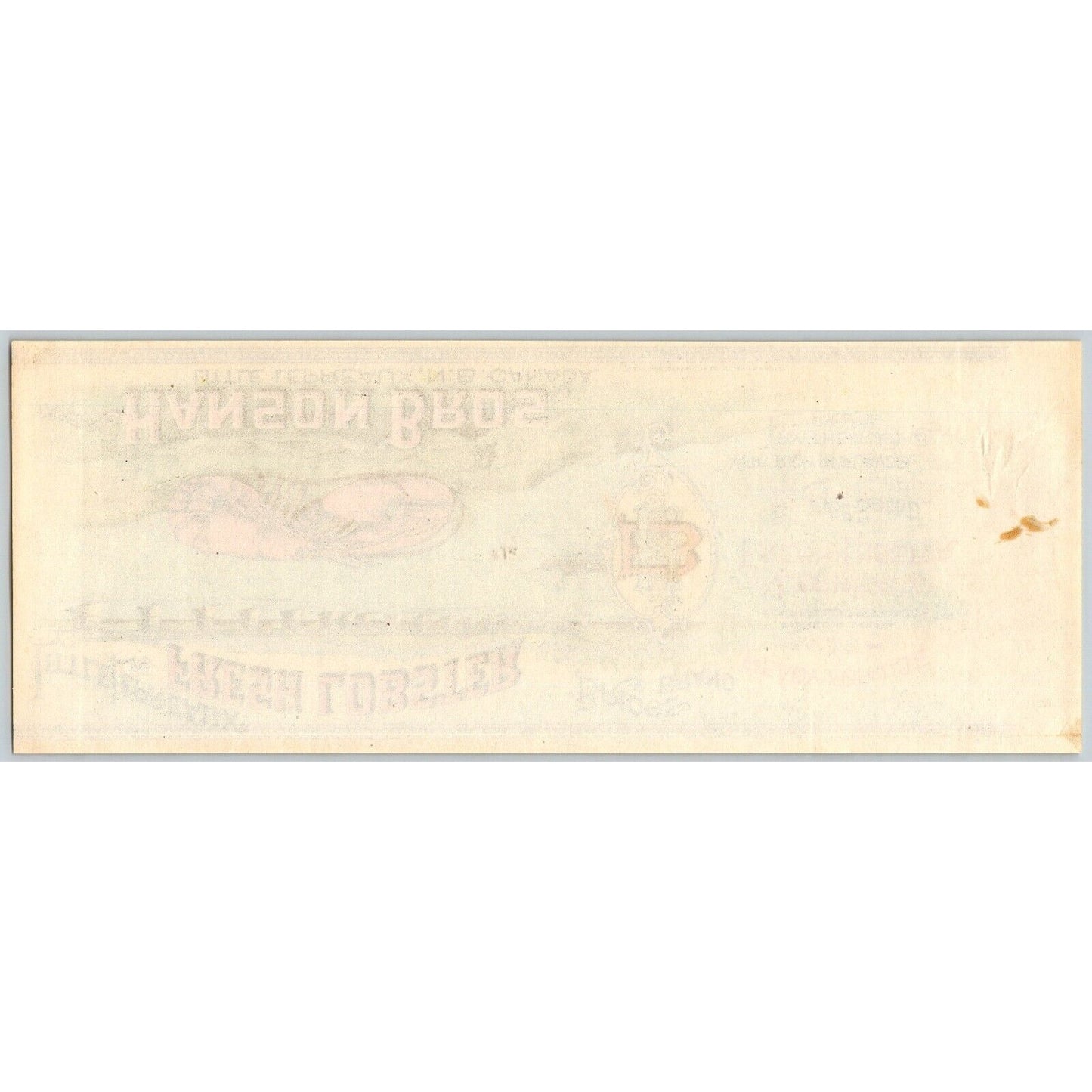 Hanson Bros. Bridge Brand Fresh Lobster Canadian Paper Can Label - c1903 Scarce