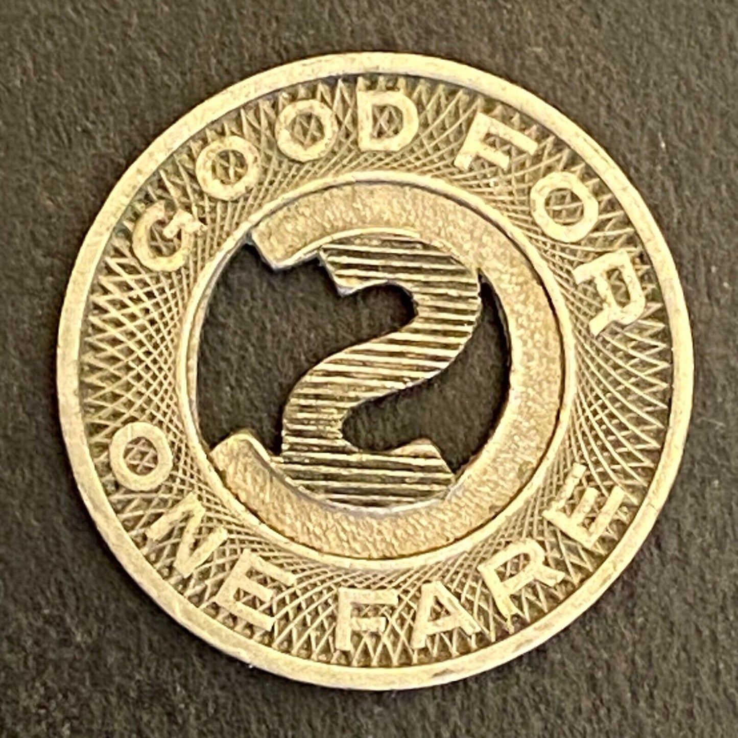 Colorado Springs Transit Co. G/F One Fare Transit Token 16mm (#10)