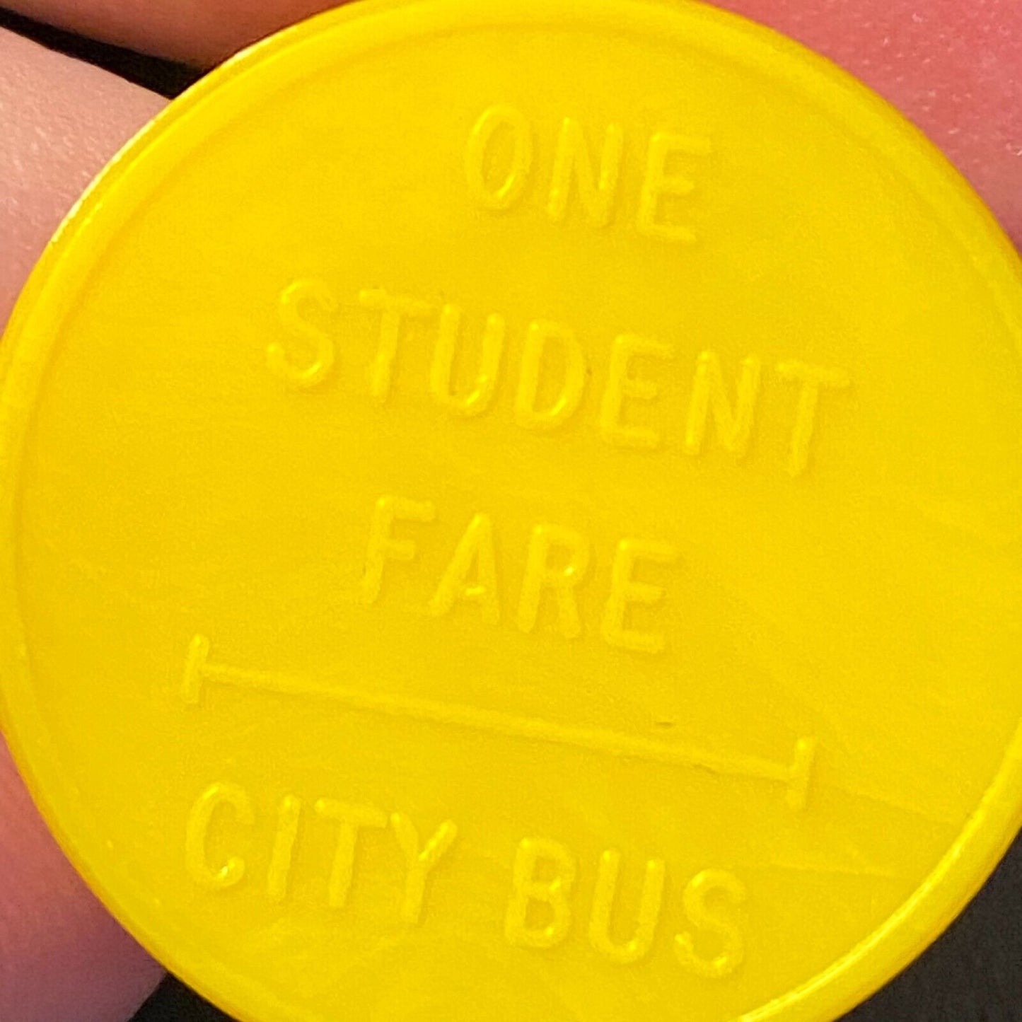 Municipal Transit System St. Petersburg City Bus One Student Fare Plastic Token