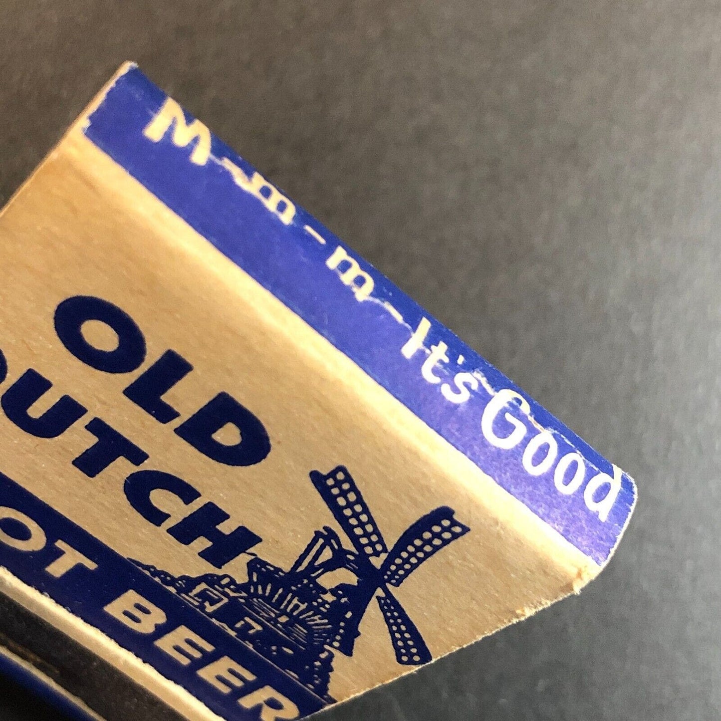Old Dutch Root Beer Full 20-Sk Matchbook VGC Six-Pack Windmill c1950's