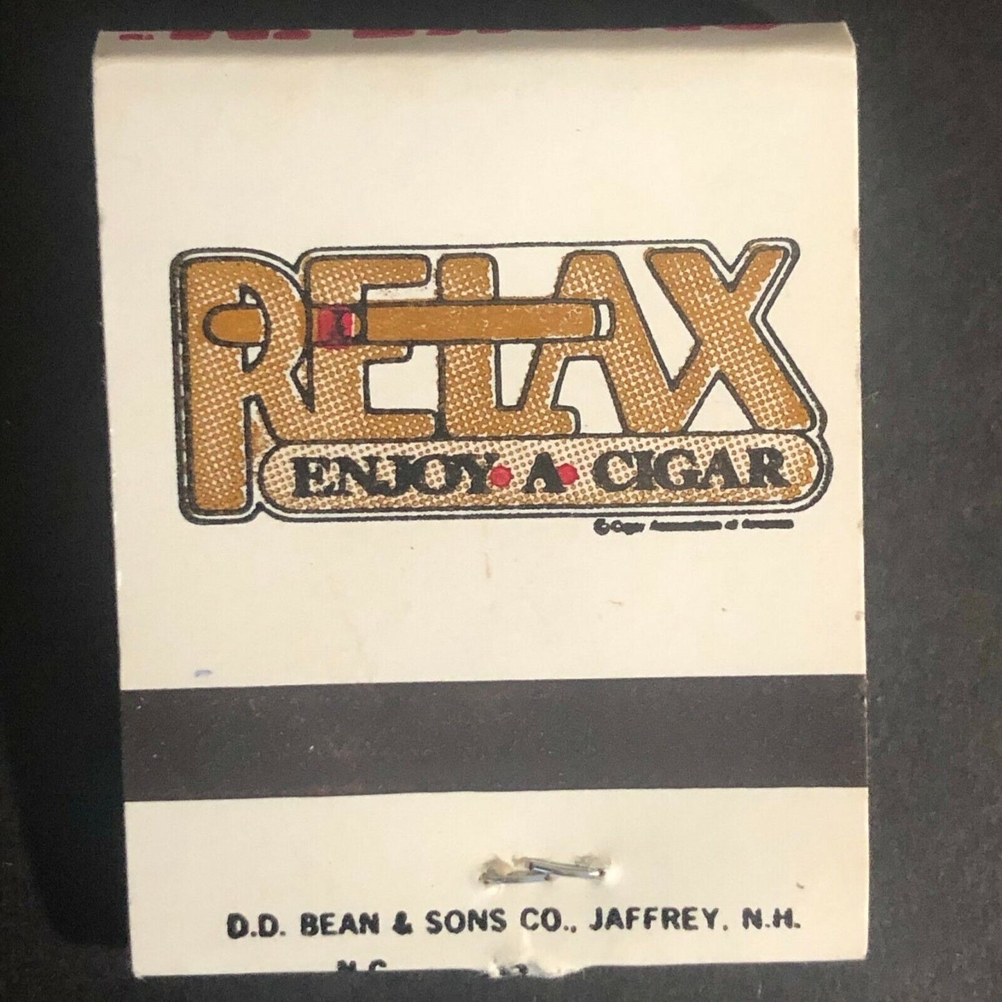 King Edward Cigars c1970's Full Matchbook "Smoke 'M - Relax Enjoy"