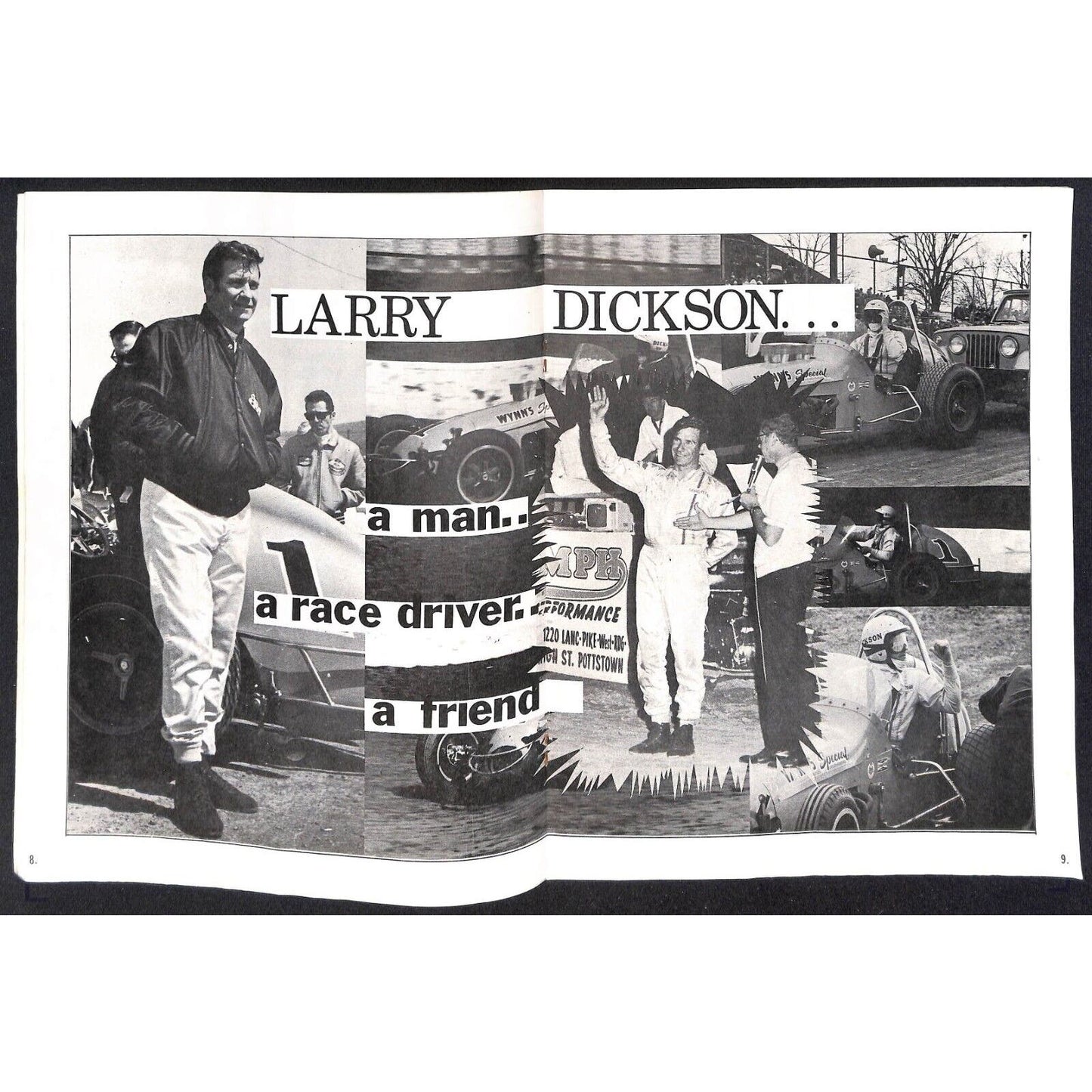 Reading Fairgrounds 1969 USAC Auto Races Program Sprint Car 12pp* Scarce