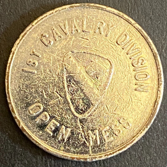 Korea Tonggu-ri 1st Cavalry Division Open Mess Military Token 21mm NpB Scarce