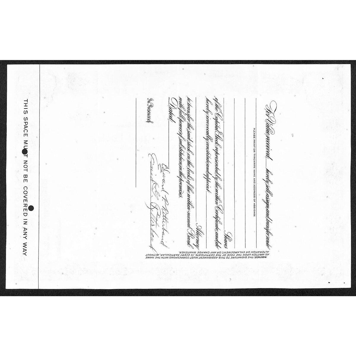 The Franklin National Bank * NY 1961 Stock Certificate Edward P. Ritterband