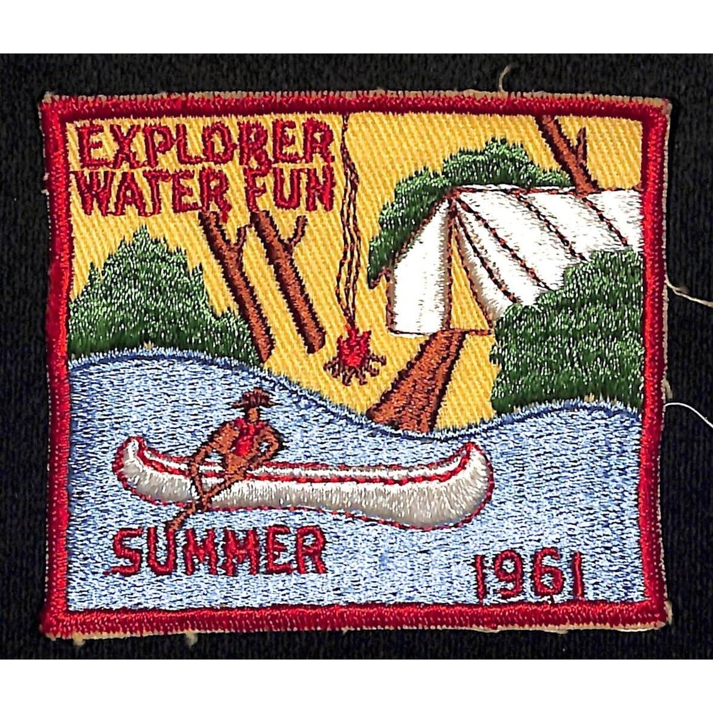 Boy Scouts BSA Piankeshaw Explorer Water Fun Summer 1961 Emb. Patch VGC Scarce