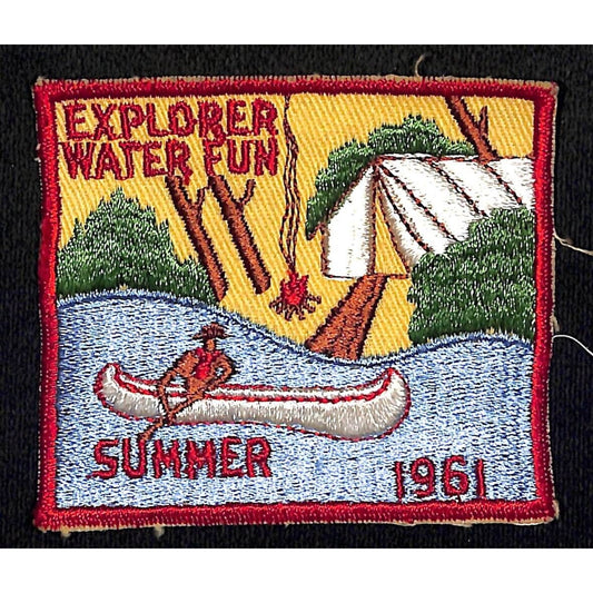 Boy Scouts BSA Piankeshaw Explorer Water Fun Summer 1961 Emb. Patch VGC Scarce