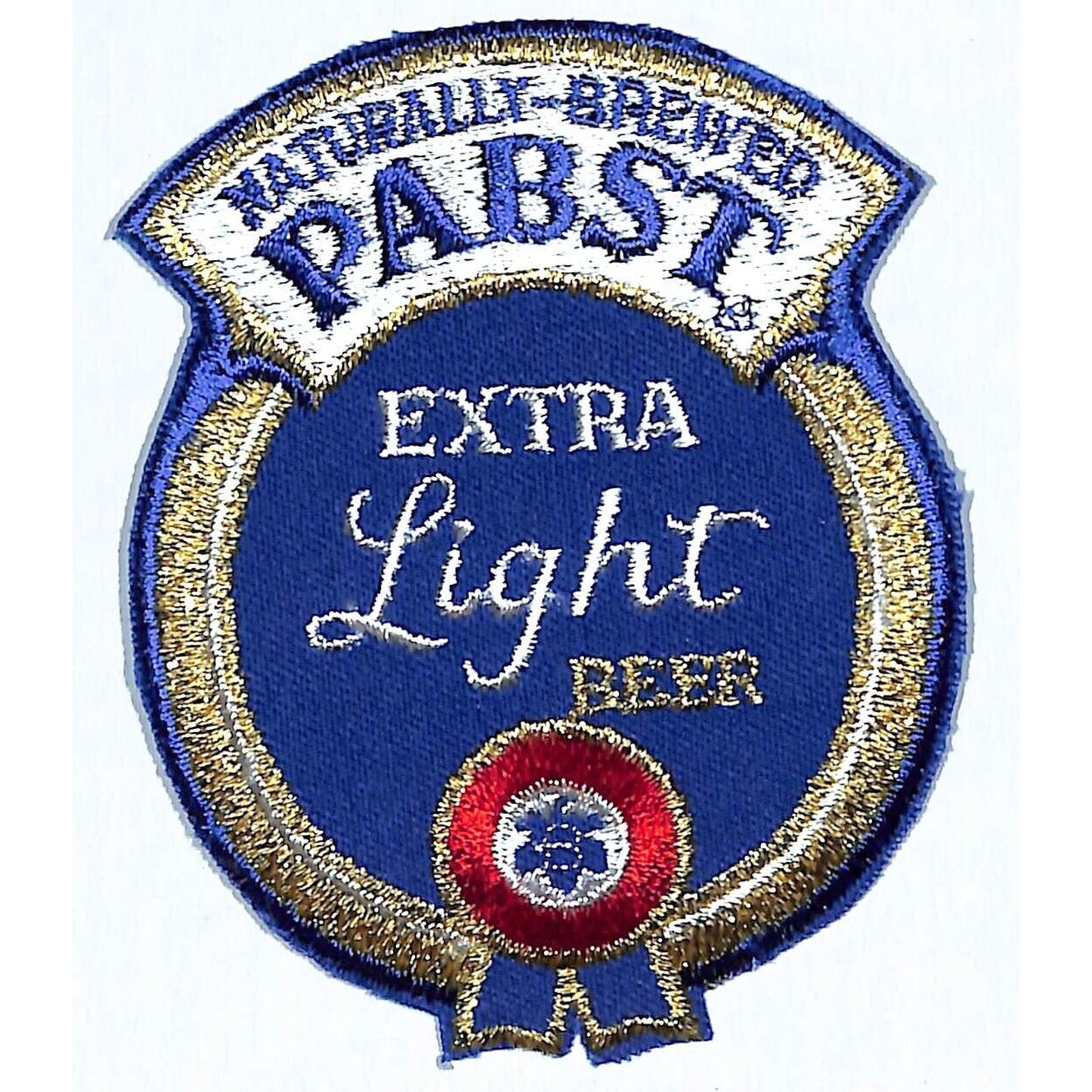Pabst Extra Light Beer Patch Embroidered Vintage 3" x 3 3/4" c1977 (#3)
