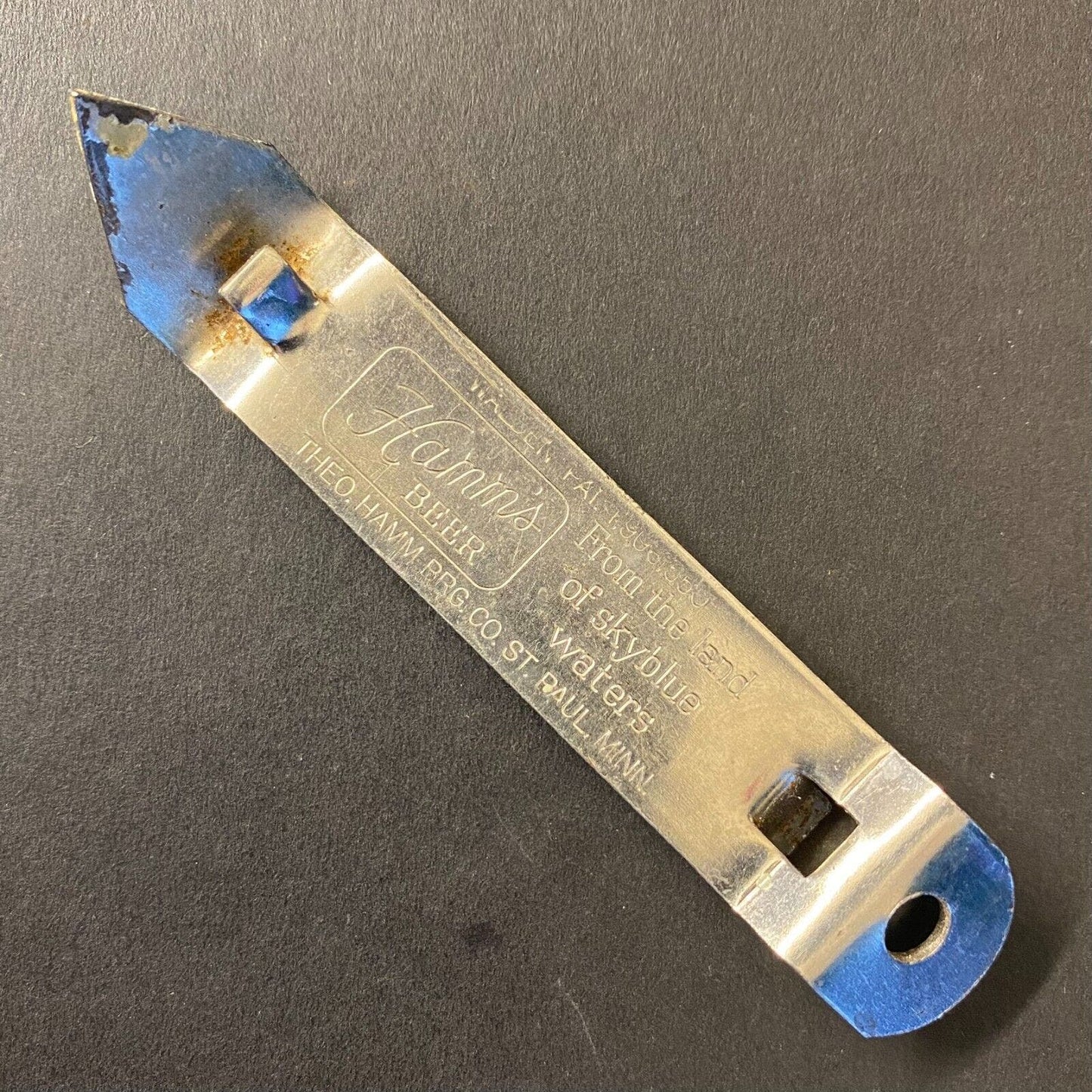 Hamm's Beer "From the land of Sky Blue Waters" 3 3/4" Steel Can Bottle Opener