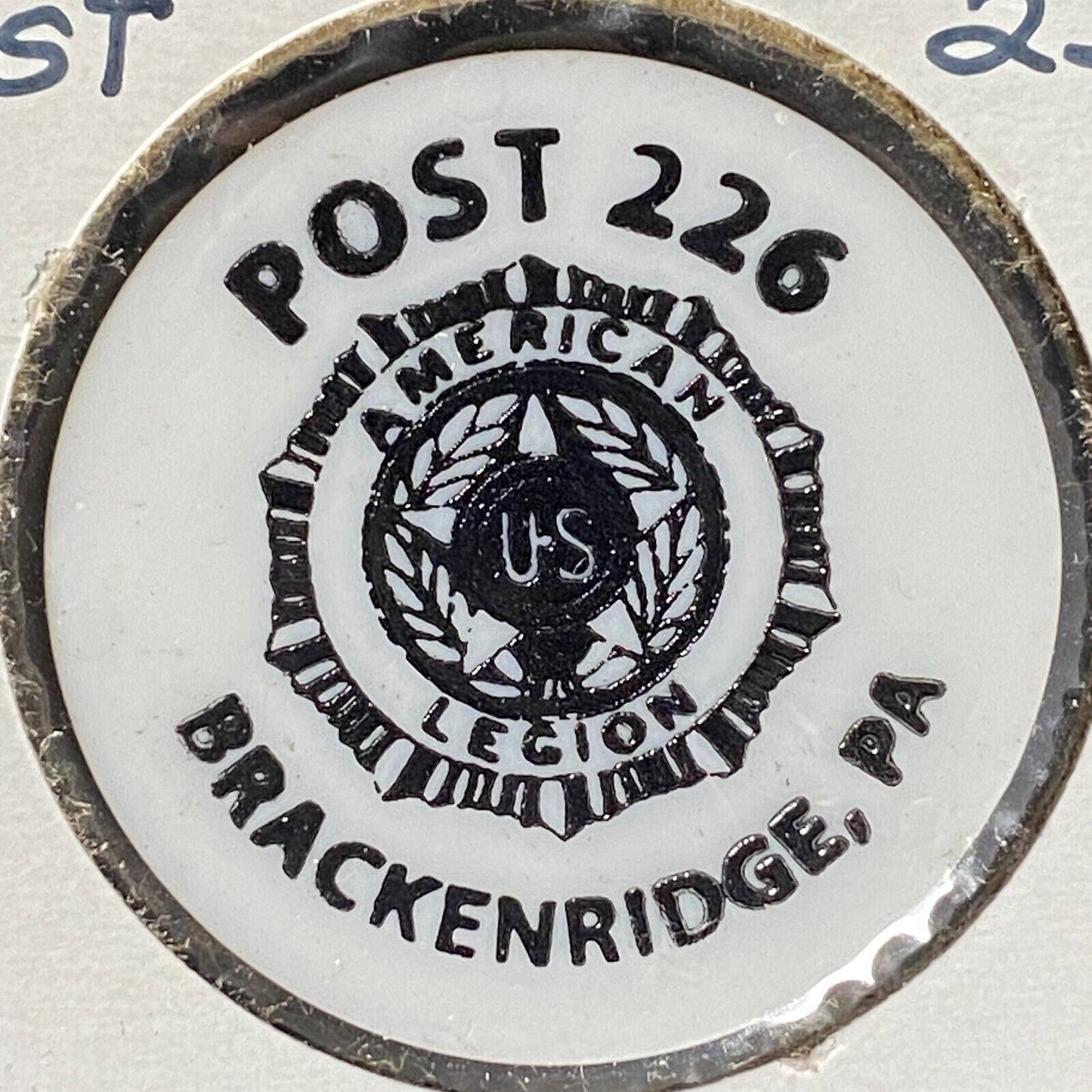 Brackenridge, PA AL Post 226 Plastic Drink Token "Good For One Happy Hour"