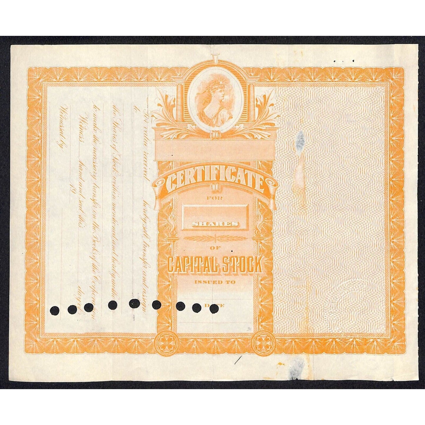 First National Bank of Lovelock, NV 1927 Stock Certificate to G.H. Cairslin ?
