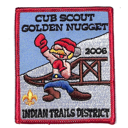 Boy Scouts BSA 2006 Cub Scout Golden Nugget Indian Trails Patch Scarce
