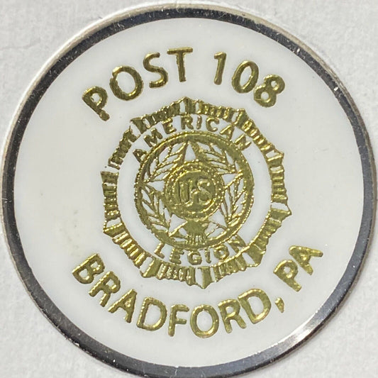 Bradford, PA American Legion Post 108 Plastic Token "You've Got One Coming" WHT