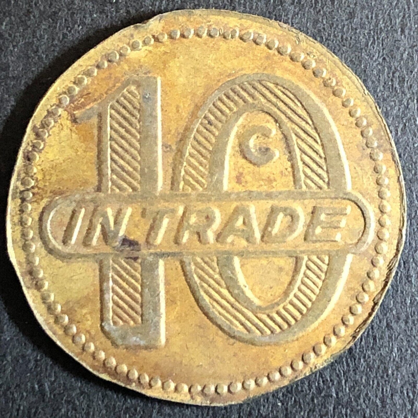 Fairbury, IL Double "M" Tap G/F 10c Trade Token 24mm (Opened 1954) Scarce