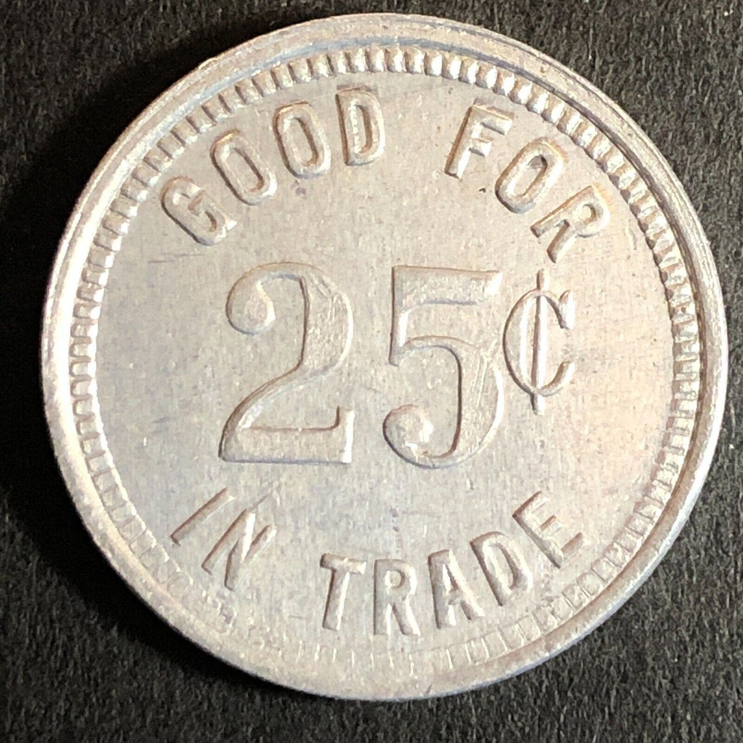 Noorvik Cooperative Store (Alaska) G/F 25c Alum Trade Token 24mm VGC c1940's