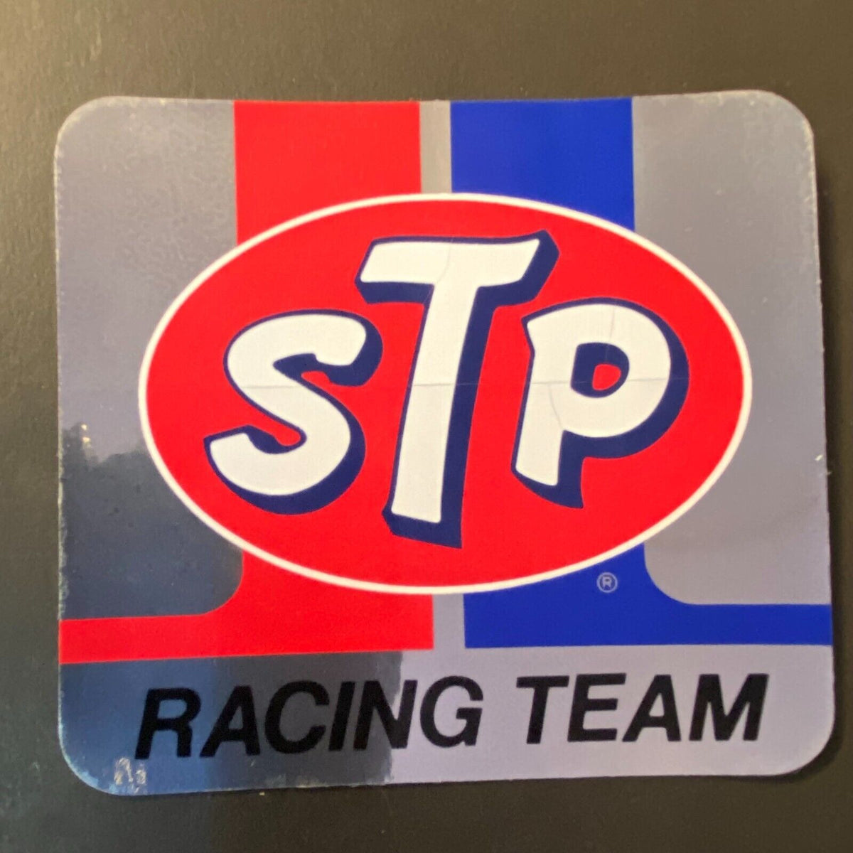 STP Racing Team Foil Decal / Sticker c1980's Petty? 3 1/2" x 3 7/8" VGC NOS