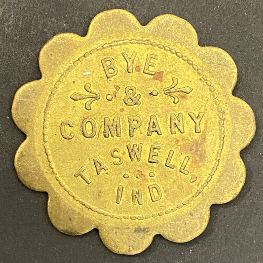 Bye & Company Taswell, IN G/F 50¢ in Merchandise Token 34mm (Gen Store?*) (#2)