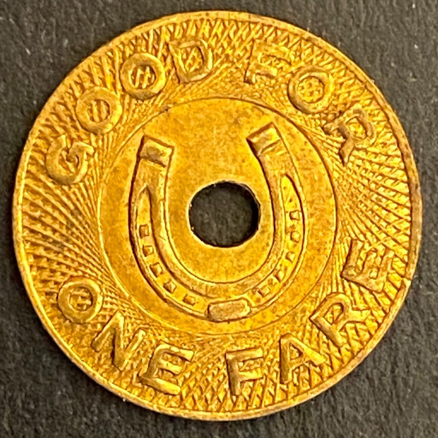 Las Vegas Transit System Horseshoe G/F One Fare Transit Token 16mm (#3)