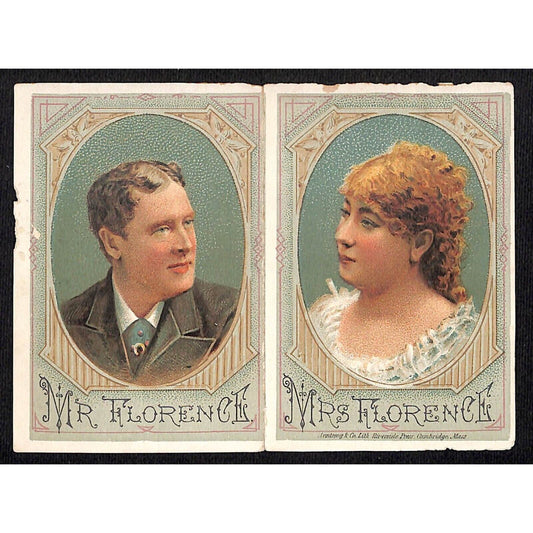 Mr. & Mrs. Florence "Mighty Dollar" Theatre Knox New York Hats Cover Only c1880