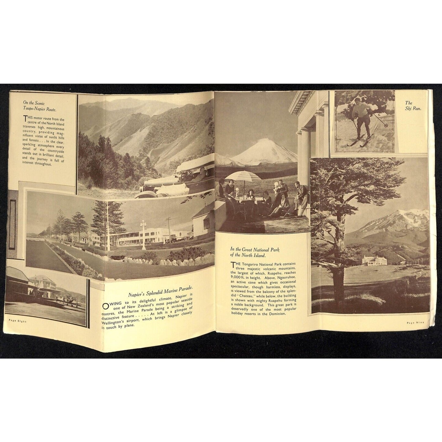 New Zealand "Scenic Playground of the Pacific" Pictorial Travel Guide 32pp c1933
