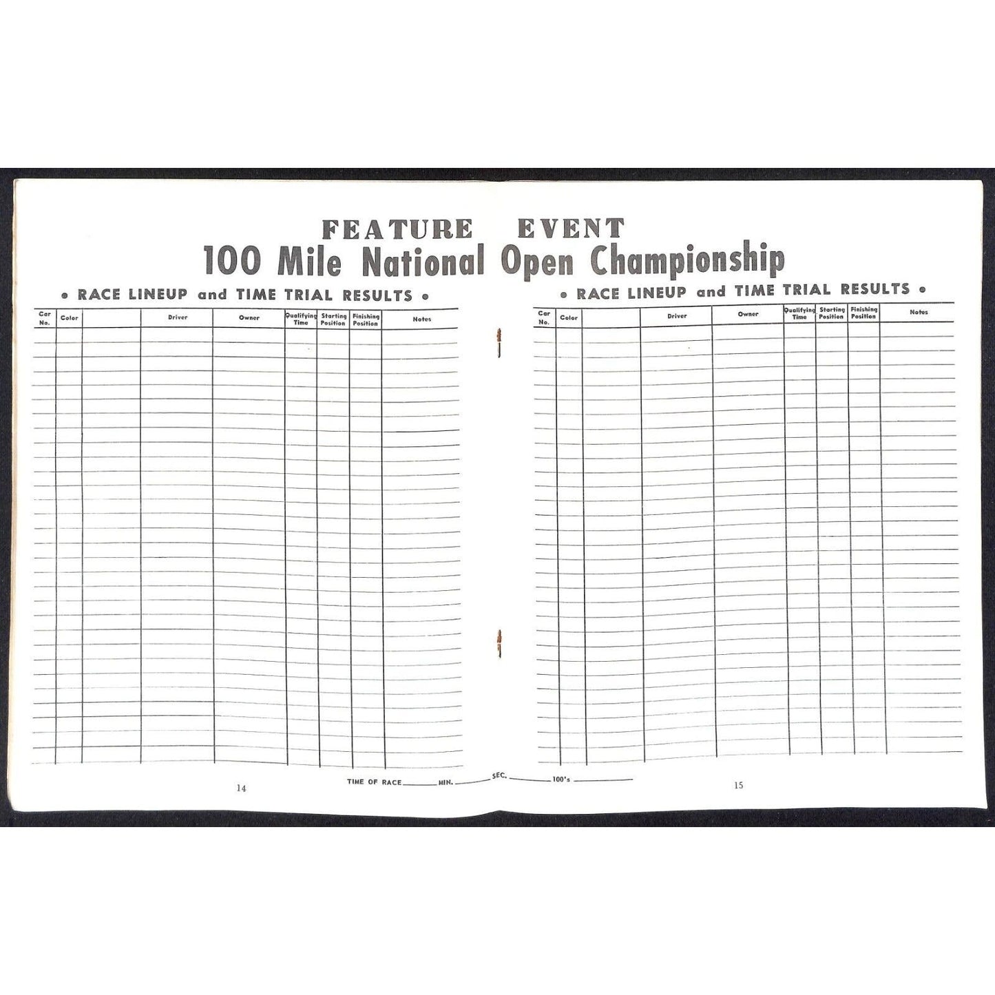 Langhorne Speedway 100 Mile Sprint Car Auto Racing Program 10/10 1965 26pp VGC