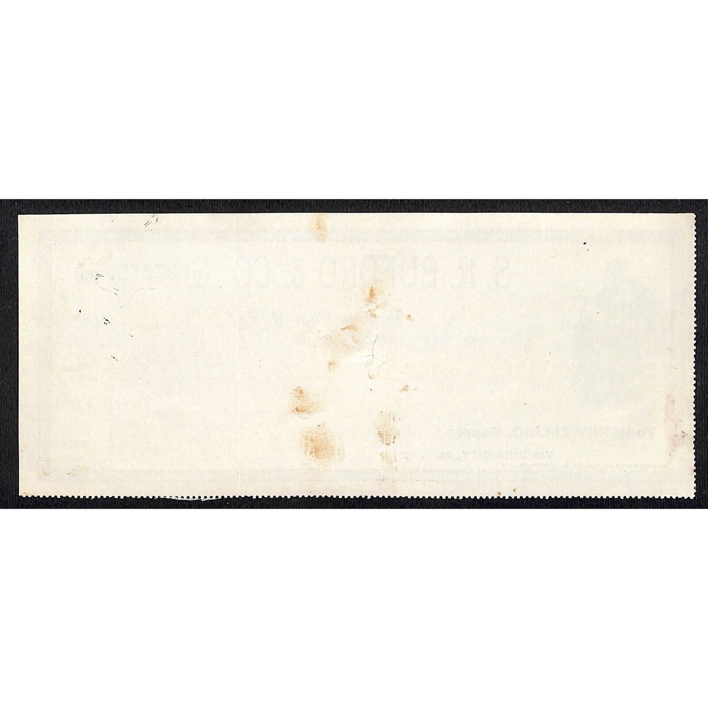 1888 Henry Elling Virginia City Montana Territory S.R. Buford Grocers Check #251