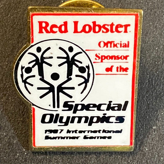 1987 Red Lobster Special Olympics Summer Games Official Sponsor Lapel Pin