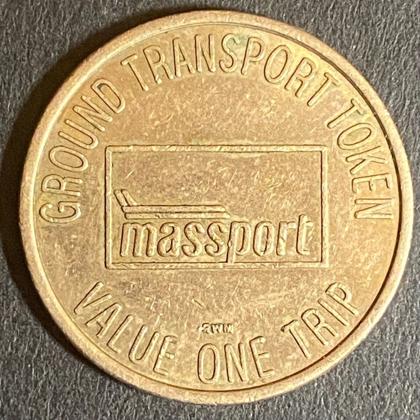 Massport Logan Airport Ground Transport One Trip Transit Token 22mm Steel?*