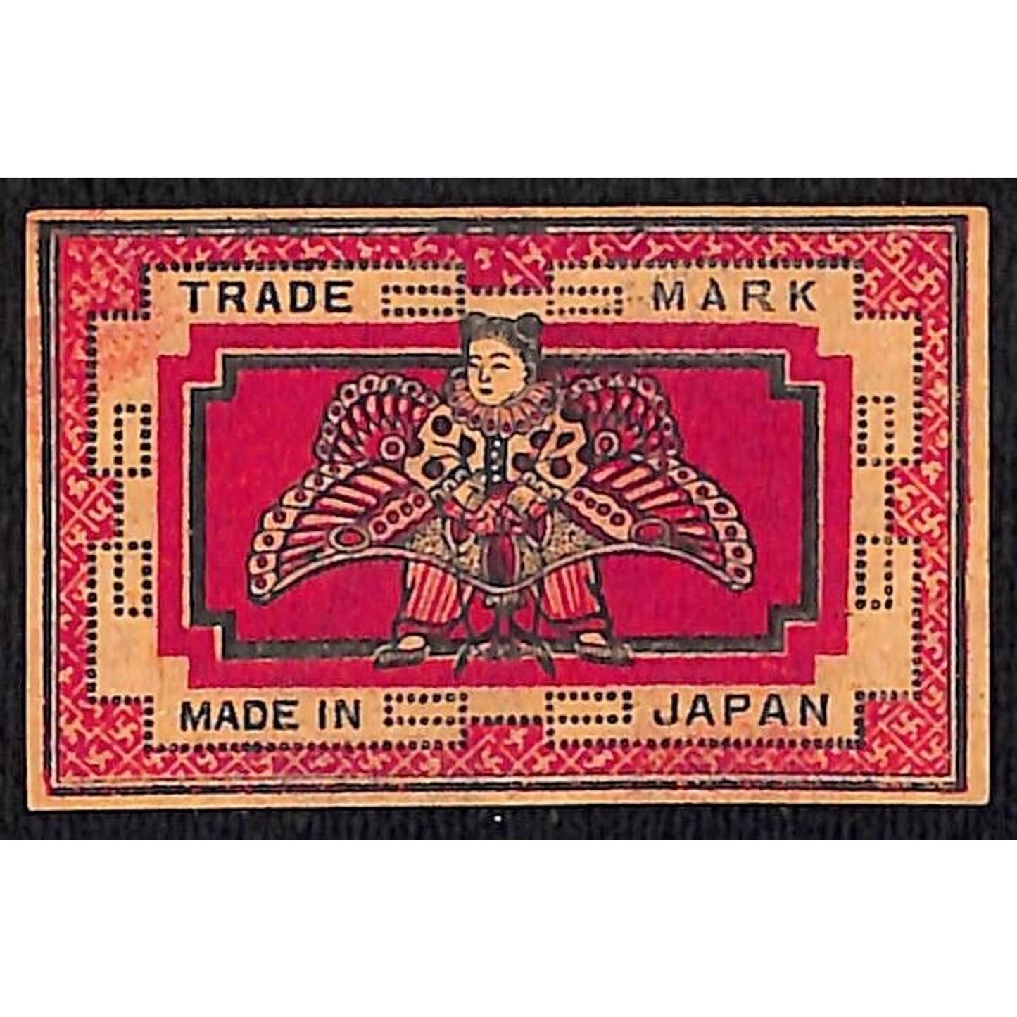 Butterfly Costume Made in Japan c1900-1920's Matchbox Label VGC