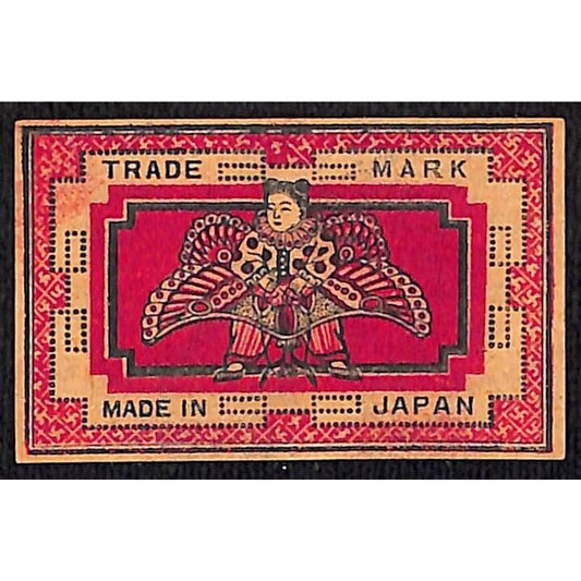 Butterfly Costume Made in Japan c1900-1920's Matchbox Label VGC