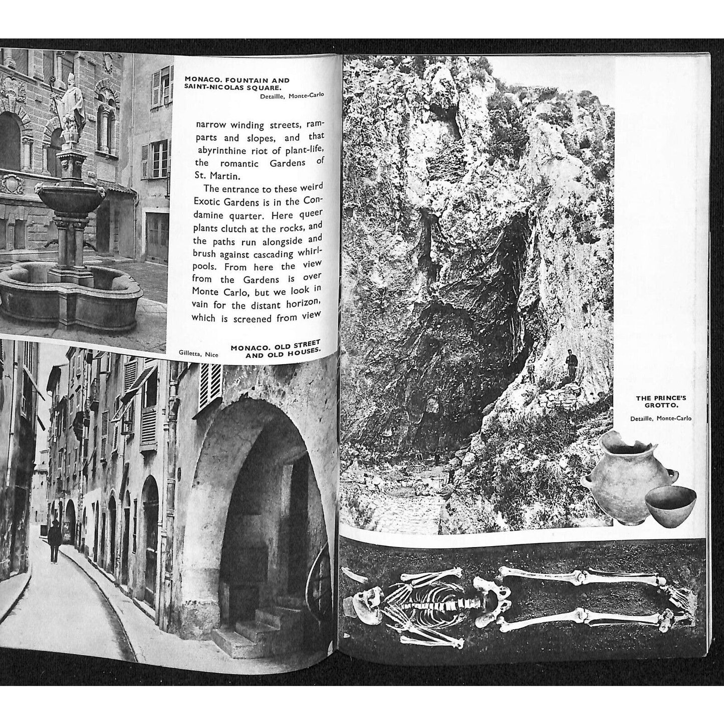 c1930's "Principauté de Monaco" Travel Brochure 32pp + Fold-Out Centerfold Pages