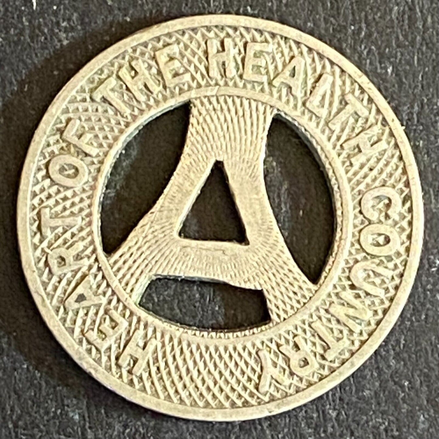 Albuquerque Bus Co. "Health Country" Transit Token 16mm VGC Hanging "A" (#16)